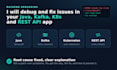 debug and fix issues in your java, kafka, k8s and rest API app