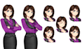 design visual novel anime character sprites anime background art and expressions