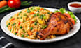 do fried rice with delicious peppered chicken