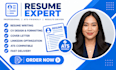 write your professional resume and cover letter using my recruiting expertise