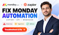 fix monday com automation zapier zaps webhook trigger monday crm api zapier zap