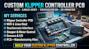 design custom klipper controller board with wifi linux host and touchscreen
