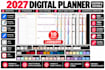 design responsive hyperlinked planner, etsy digital planner, digital planner