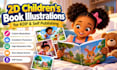 create 2d children book illustrations for KDP and self publishing