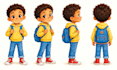 create a childrens book character turnaround sheet