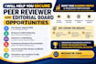help you secure peer reviewer and editorial board opportunities