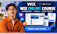 create wix online course website, wix membership setup and wix studio design