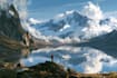 pixel art background and landscape