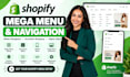 fix shopify mega menu, dropdown menu, navigation, mobile menu, custom menu
