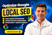 google maps SEO gbp gmp  optimization local with local falcon bright local