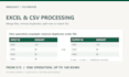 clean, merge, deduplicate and split your excel or CSV files