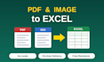 convert PDF or image to excel with accurate typing