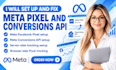 set up and fix meta pixel, conversions API and GTM server side tracking