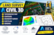 land survey civil 3d topographic map contours boundary survey plot plan grading