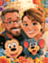 make a disney cartoon illustration