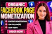 organically promote and monetize your facebook page