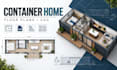 design container house floor plans, layouts, residential architectural drawings
