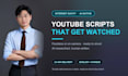 write your youtube video script, faceless or oncamera