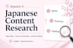 research japanese sources and create blog outlines