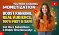complete youtube channel monetization promotion