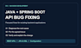 debug and fix java spring boot rest API bugs