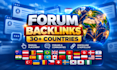 build country specific forum backlinks for 30 countries