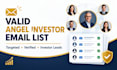 provide you valid email list of angel investors