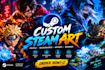 create professional steam capsule art and game art