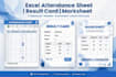 create excel attendance sheet, result card and marksheet