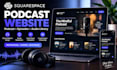 design a squarespace podcast website with audio episode library