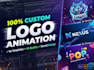 create a custom, unique 2d logo animation and intro
