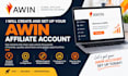 set up your verified awin affiliate account