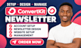 Setup convertkit newsletter kit landing page kit email sequnce kit ...