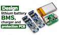 design lithium battery bms charger and protection pcb