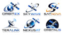 design a professional space, technology, communication, astronomy satellite logo