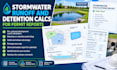 do stormwater runoff, detention pond calculations for permit reports