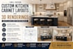 design custom kitchen cabinet layouts and 3d renderings