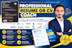 write ats professional resume writing CV and cover letter