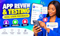 review and test your app with honest user feedback and usability testing