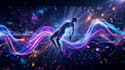 create an ai music visualizer and lyric video