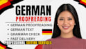 professionally proofread and edit your german book or manuscript