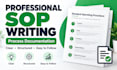 write standard operating procedures sops and process documentation