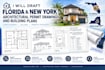 do florida and new york architectural permit drawing,