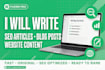 write engaging SEO articles ,blog post and website