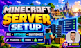 set up, fix, optimize and customize minecraft servers and modpacks