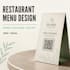 design a restaurant menu qr code menu and food menu