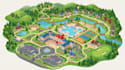 design custom illustrated hotel map, resort map, tourist map, visitor guide map
