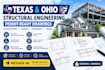 provide texas ohio stamp structural engineering and permit ready drawings