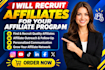 recruit targeted affiliates for your affiliate program