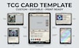 design custom tcg card  template, trading card template and card frame